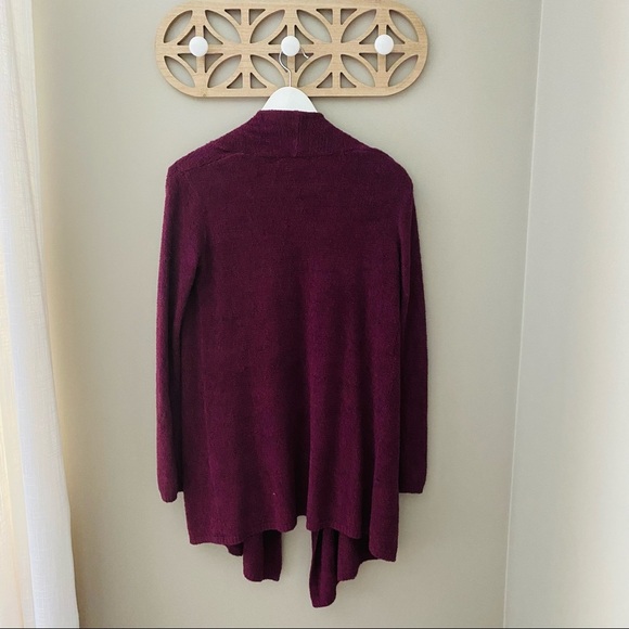 Barefoot Dreams Cozy Chic Lite Open Front Cardigan Purple Sz XXS/XS - Picture 8 of 14